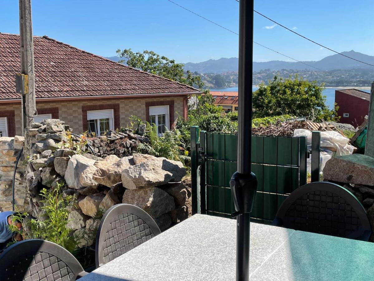 Casita Independiente Y Tres Apartamentos Con Piscina Ladeira Playa Baiona Eksteriør bilde