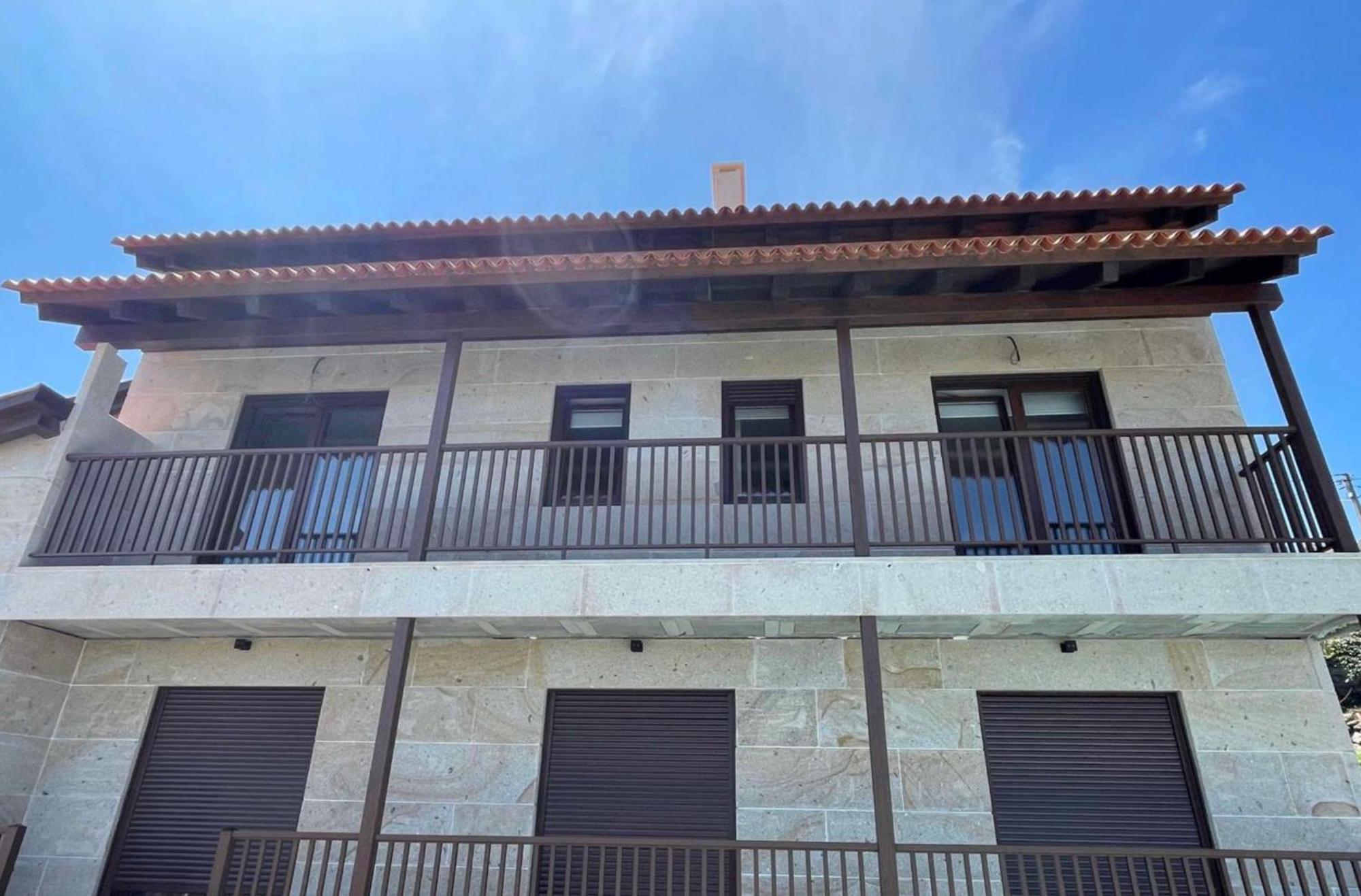 Casita Independiente Y Tres Apartamentos Con Piscina Ladeira Playa Baiona Eksteriør bilde