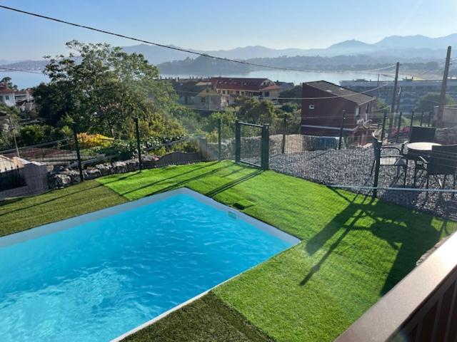 Casita Independiente Y Tres Apartamentos Con Piscina Ladeira Playa Baiona Eksteriør bilde