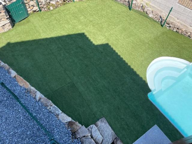 Casita Independiente Y Tres Apartamentos Con Piscina Ladeira Playa Baiona Eksteriør bilde